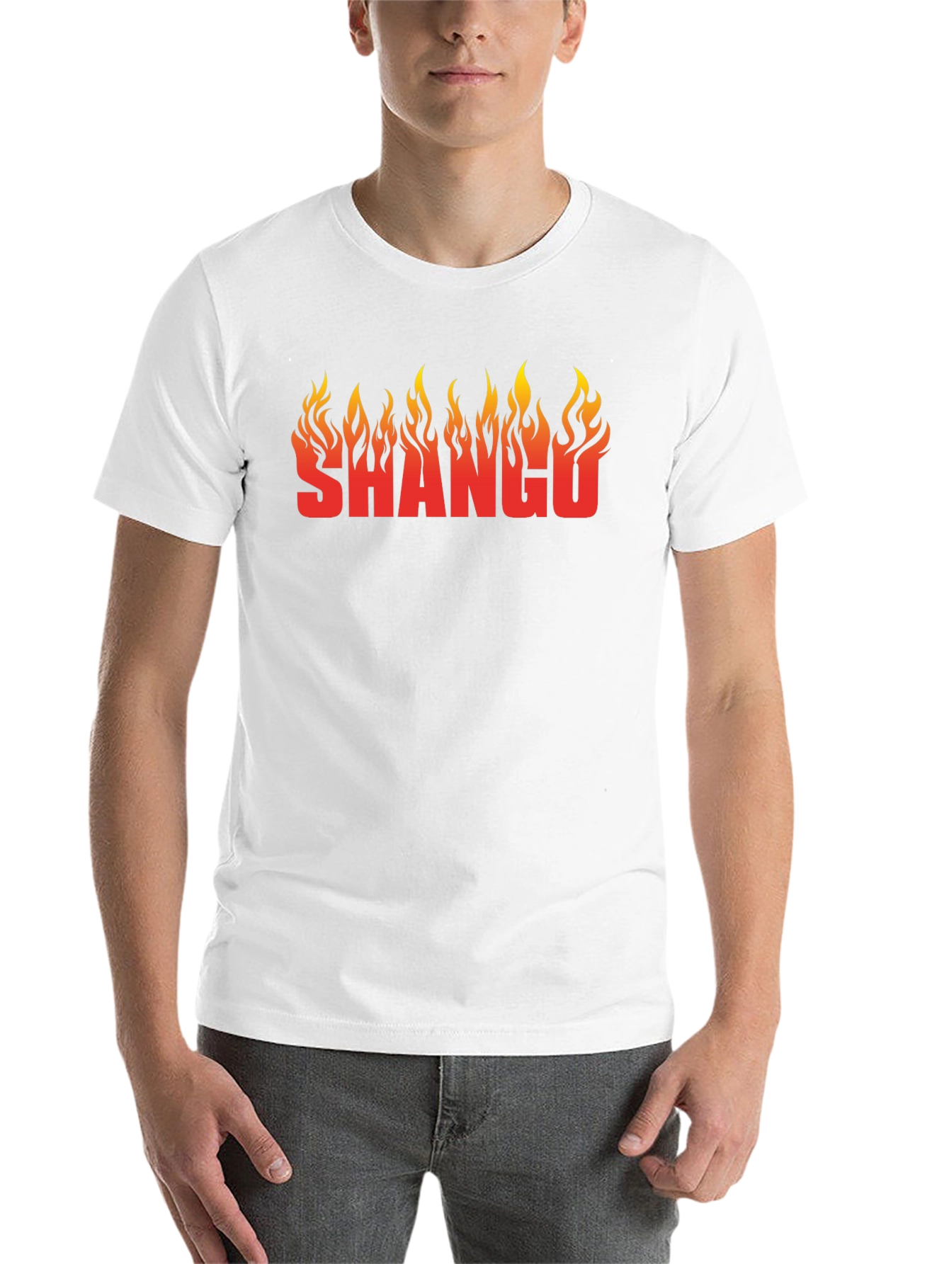 Black Shango Flame Graphic Black T-Shirt view 14