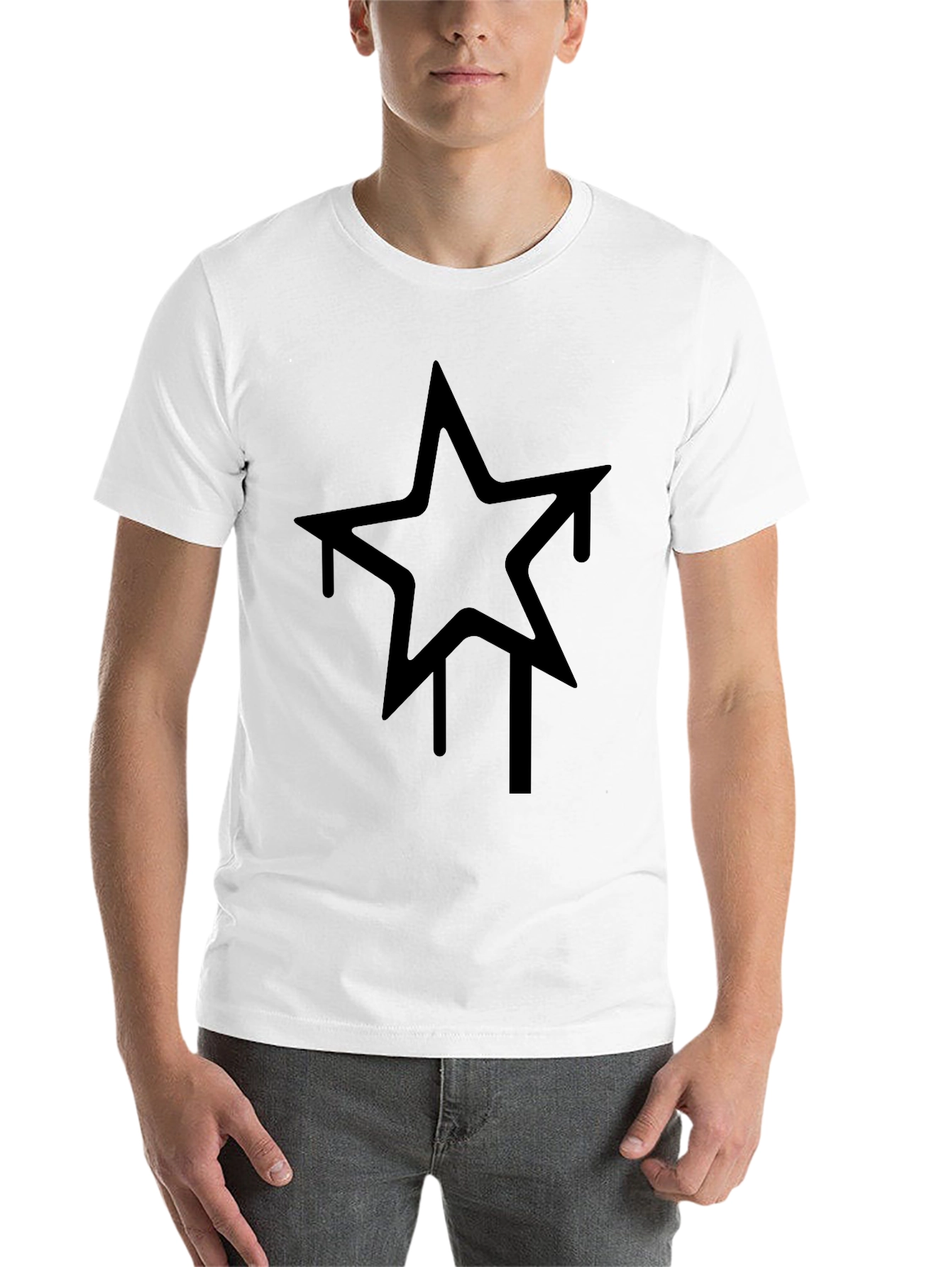 Black Urban Star Graphic Tee - Black view 14