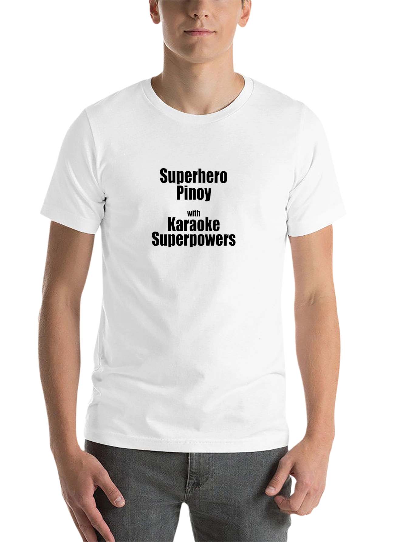 Black Superhero Pinoy Karaoke Superpowers Black T-Shirt view 14
