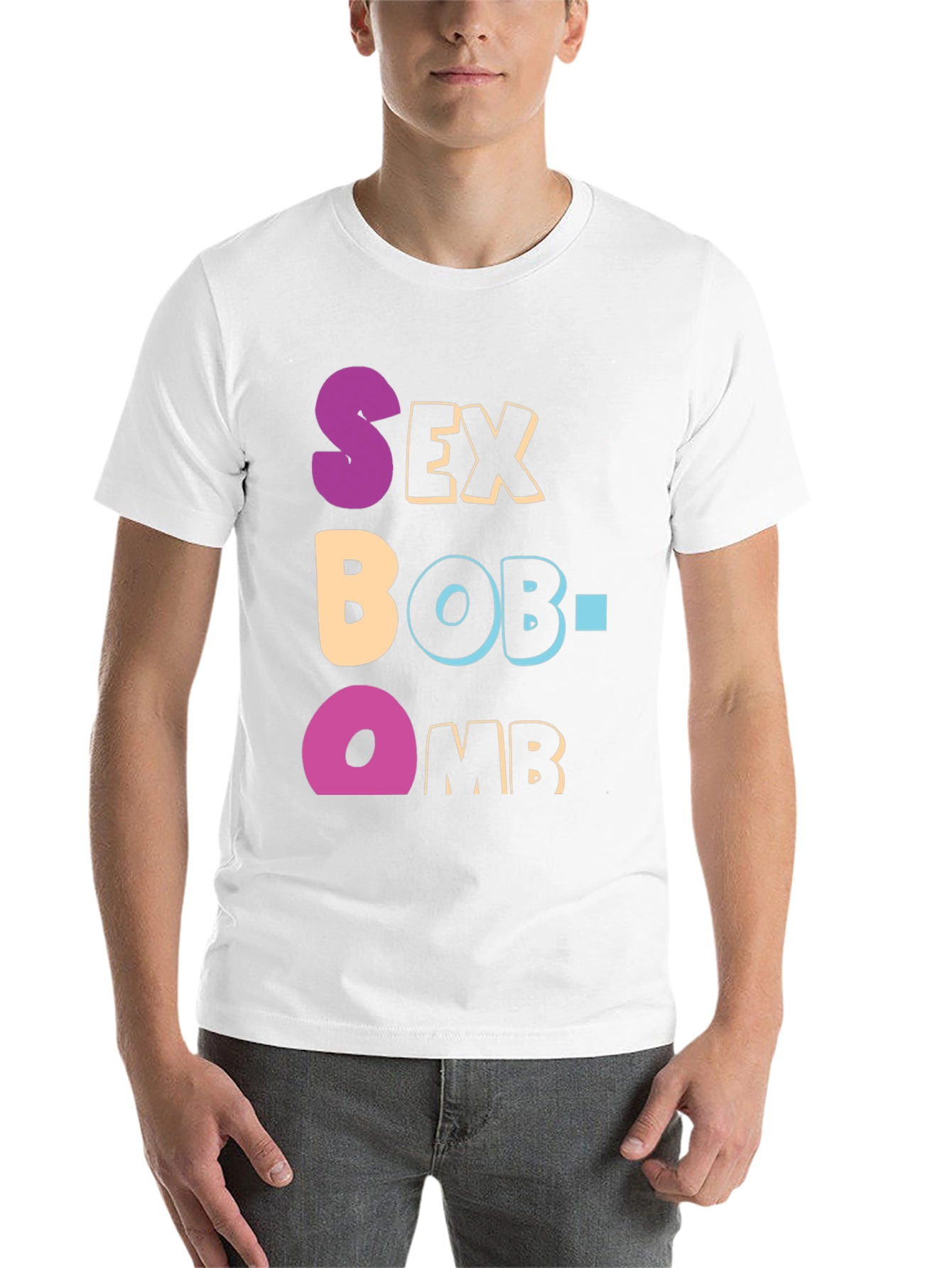 Black Sex Bob-Omb T-Shirt Funny Graphic Tee view 14