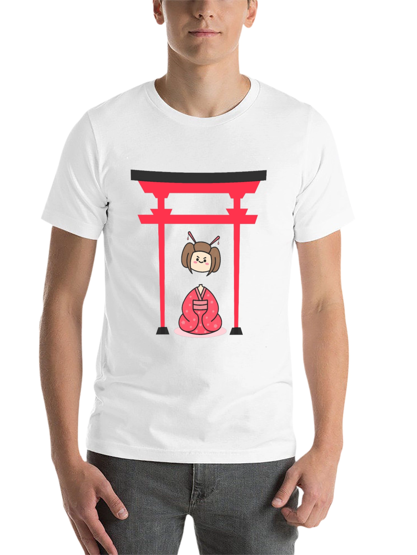 Black Japanese Geisha T-Shirt - Black view 14