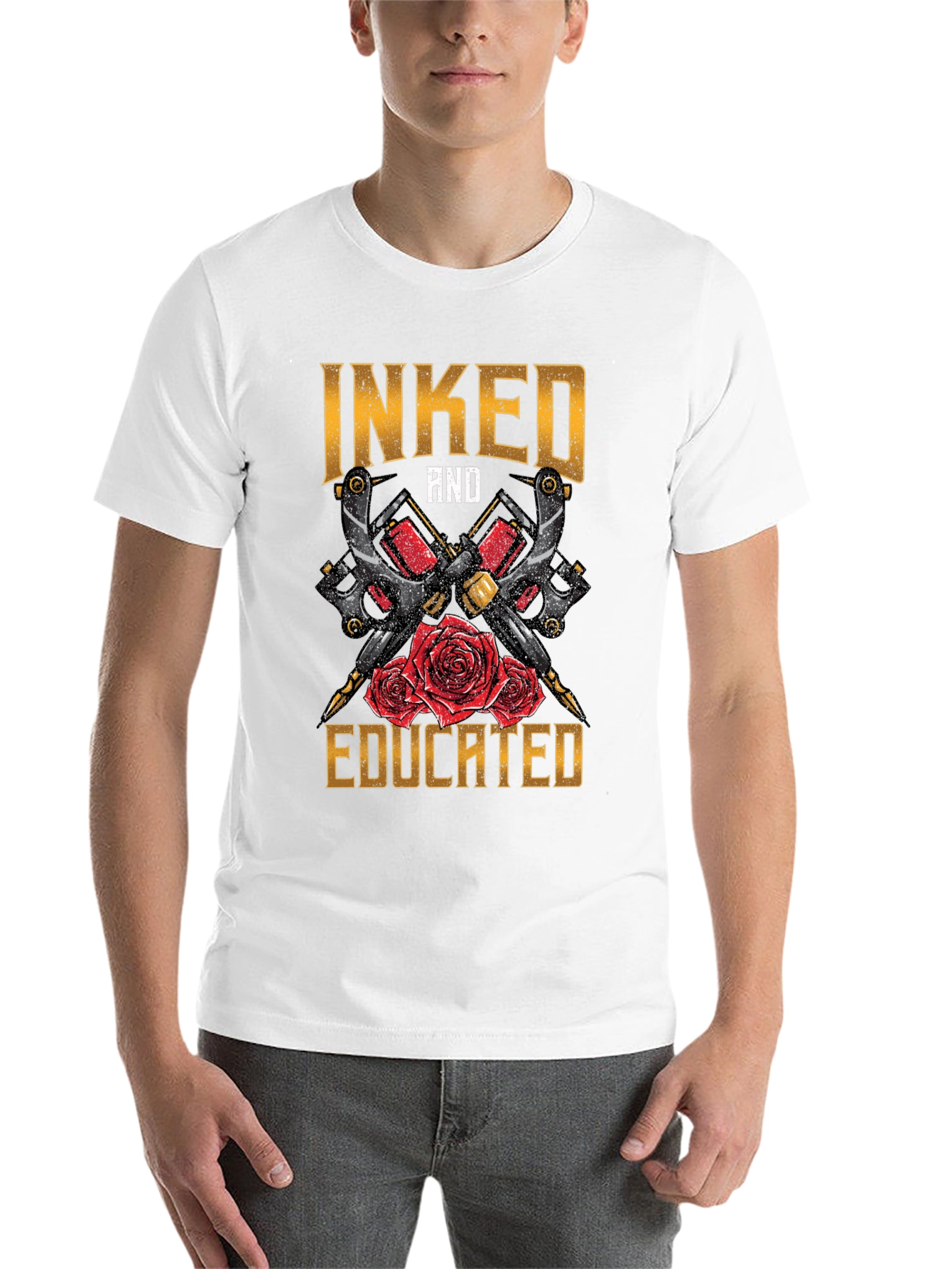 Black Inked and Educated Tattoo Artist T-Shirt view 14