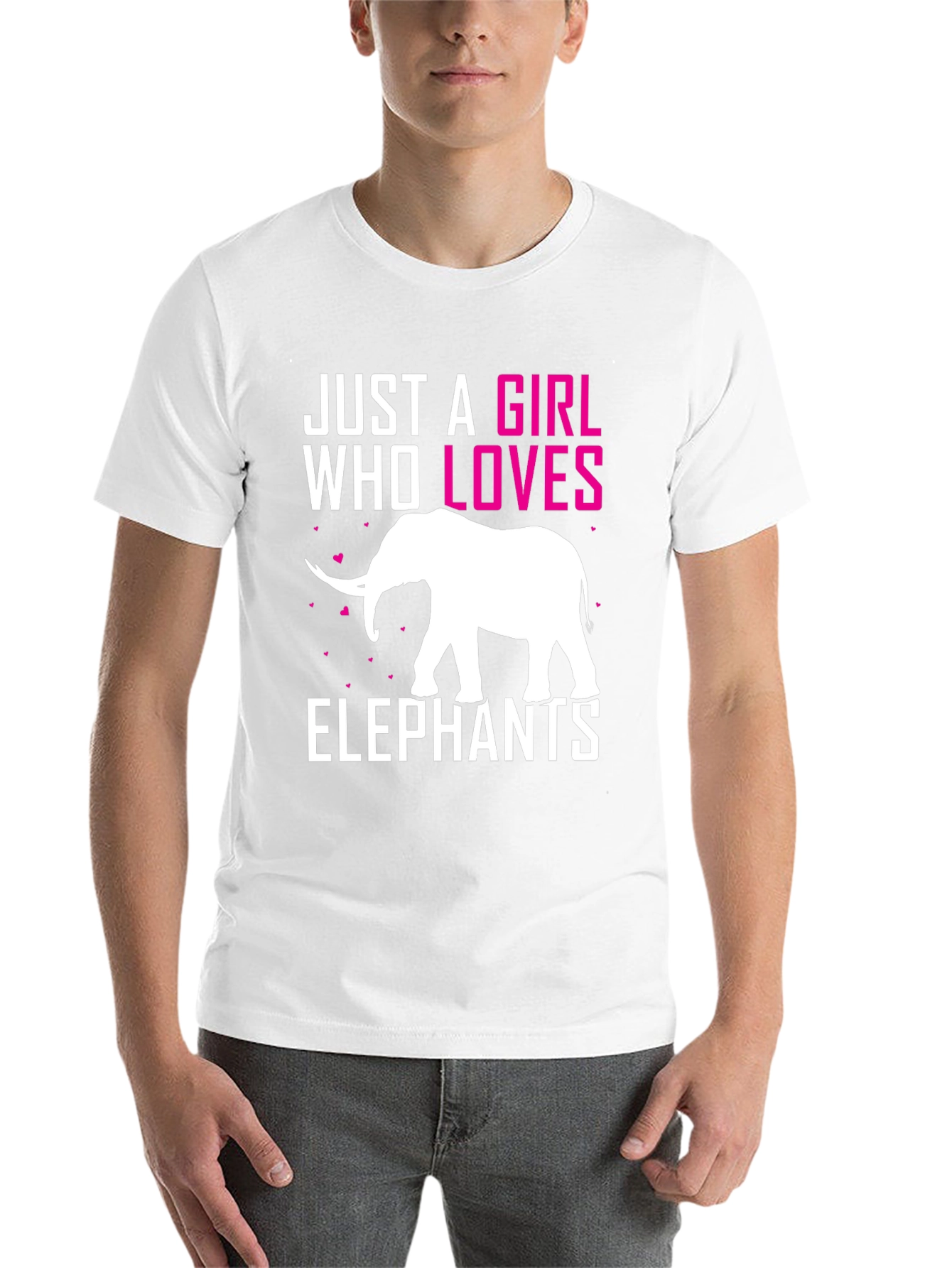Black Just a Girl Who Loves Elephants T-Shirt view 14