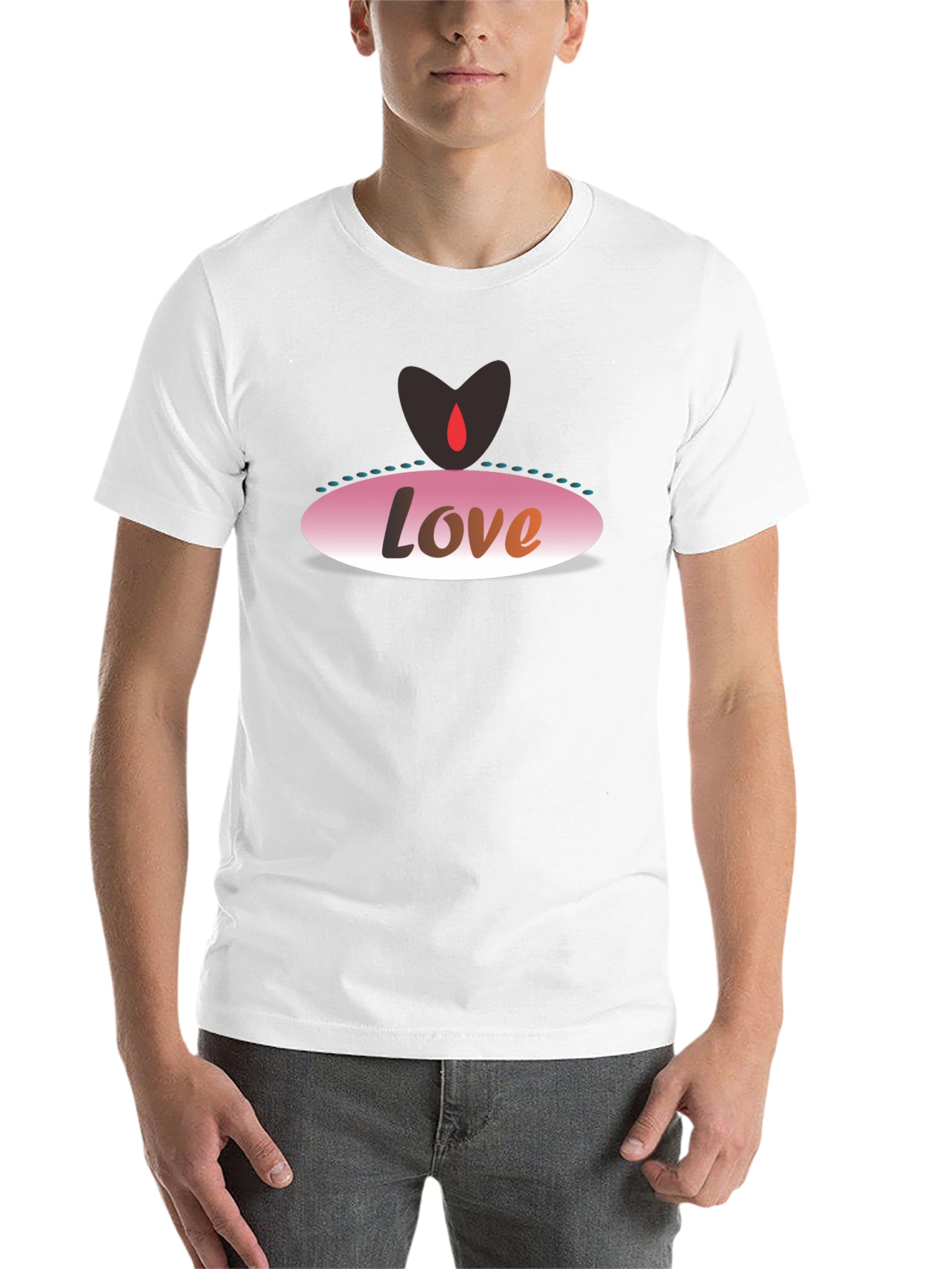 Black Love Graphic Black T-Shirt view 14