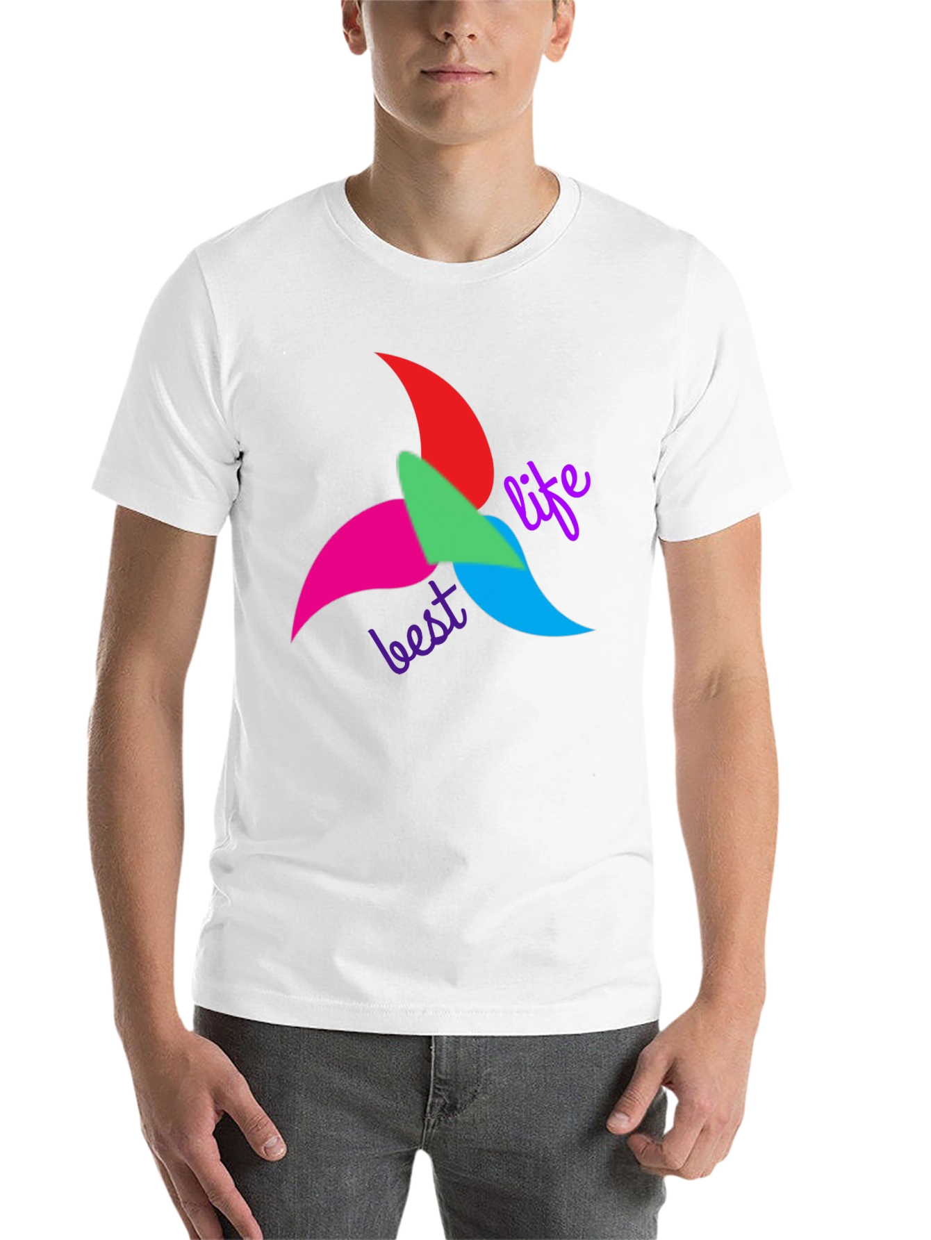 Black Best Life T-Shirt - Colorful Graphic Tee view 14