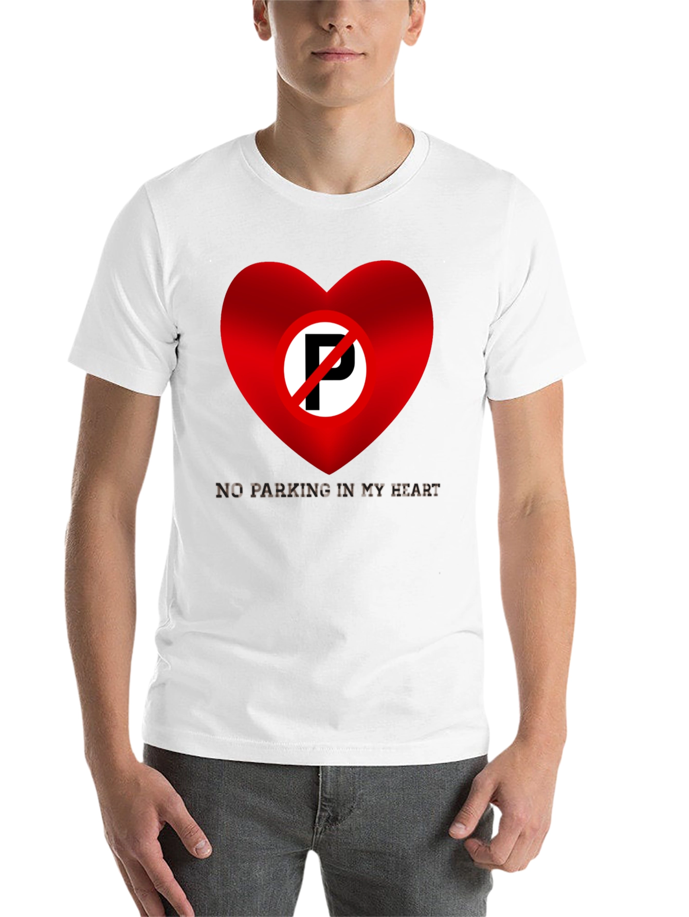 Black No Parking in My Heart T-Shirt view 14