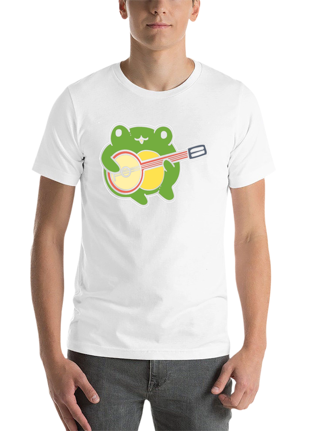 Black Frog Banjo T-Shirt - Cute Musical Tee view 14