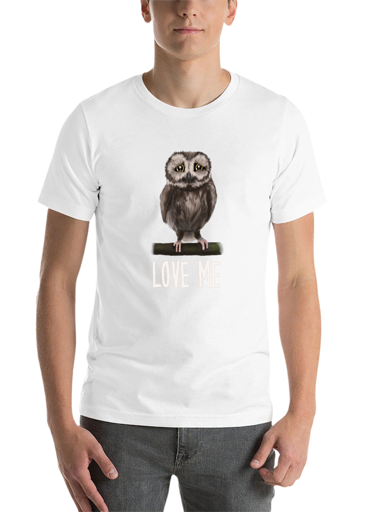 Black Owl Love Me Graphic T-Shirt view 14