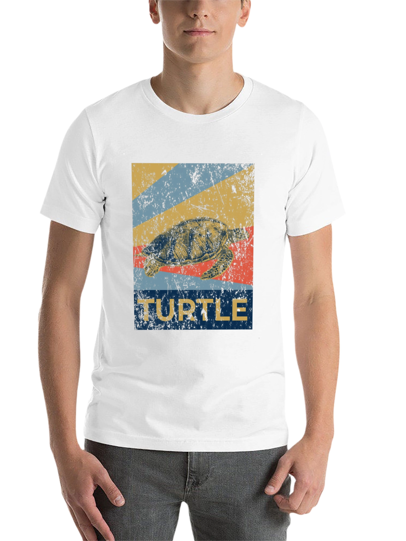 Black Vintage Turtle T-Shirt - Retro Sea Life Graphic Tee view 14