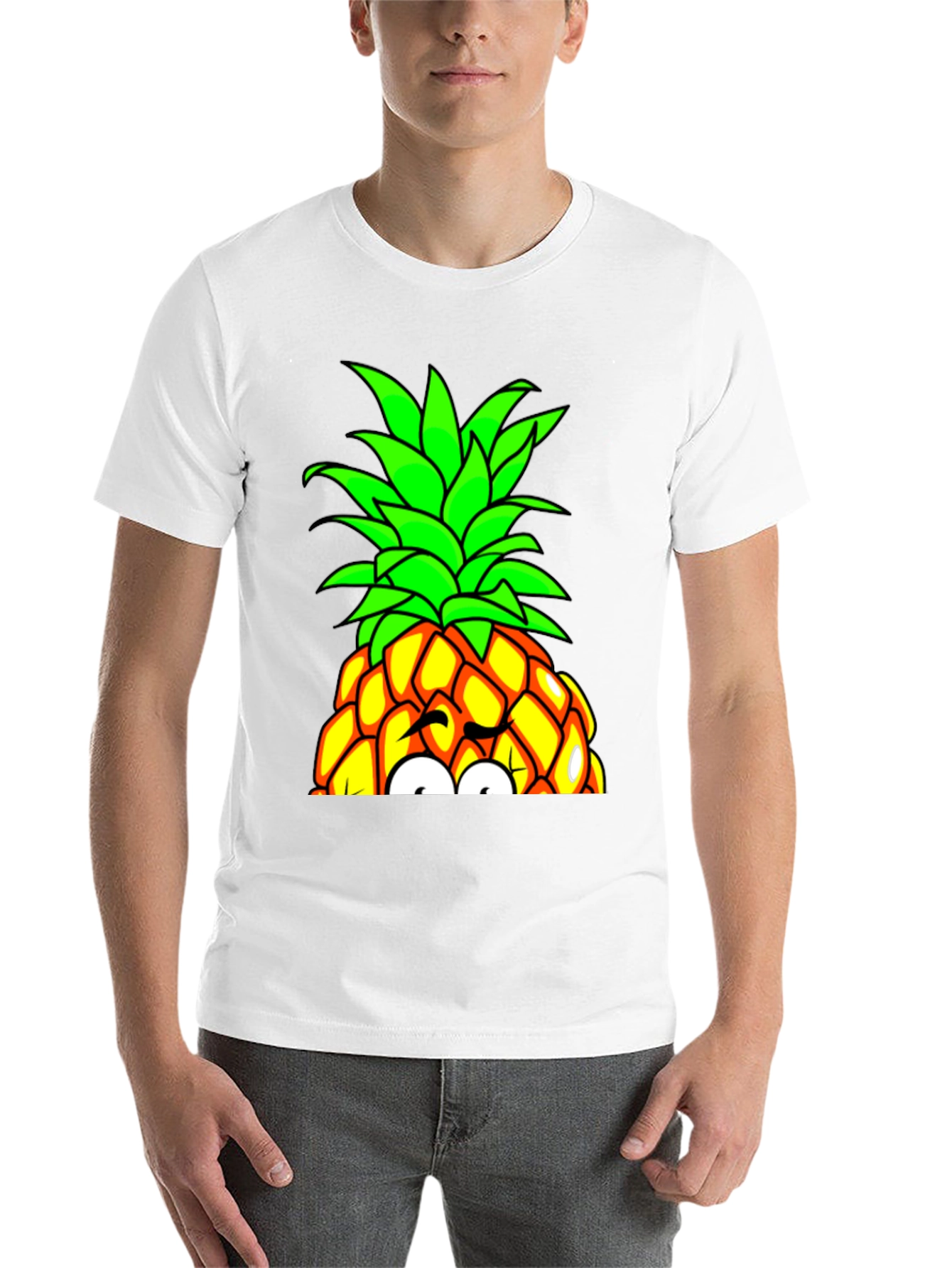 Black Fun Pineapple Graphic Tee - Quirky Design view 14