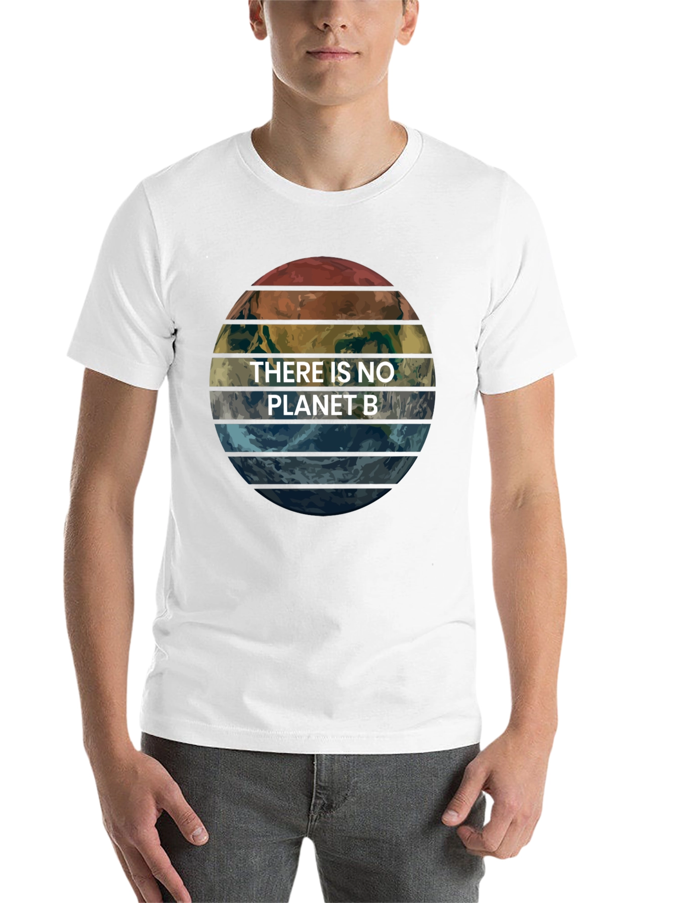 Black There Is No Planet B Earth Graphic T-Shirt view 14