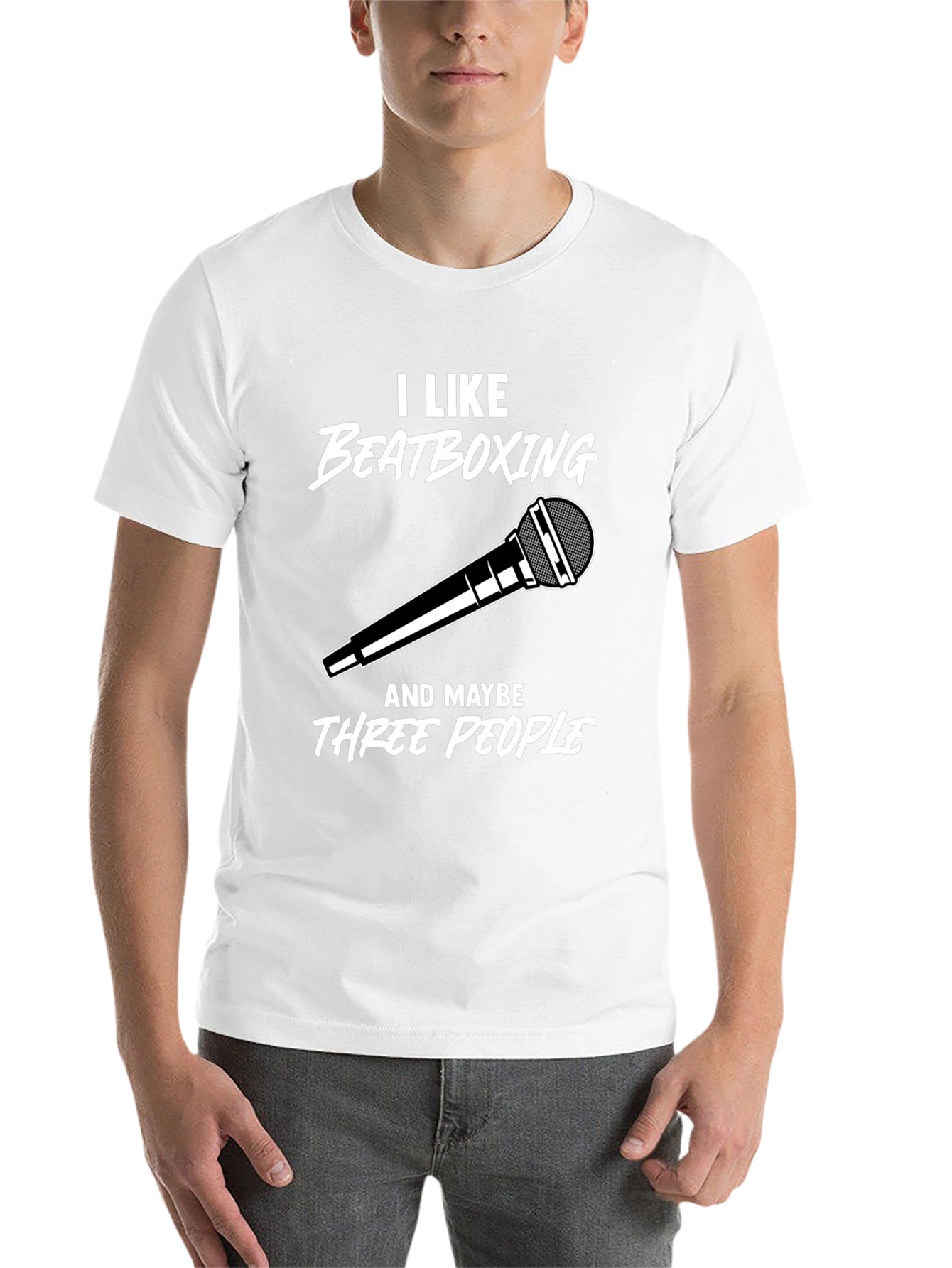 Black I Like Beatboxing T-Shirt - Funny Musician Tee view 14