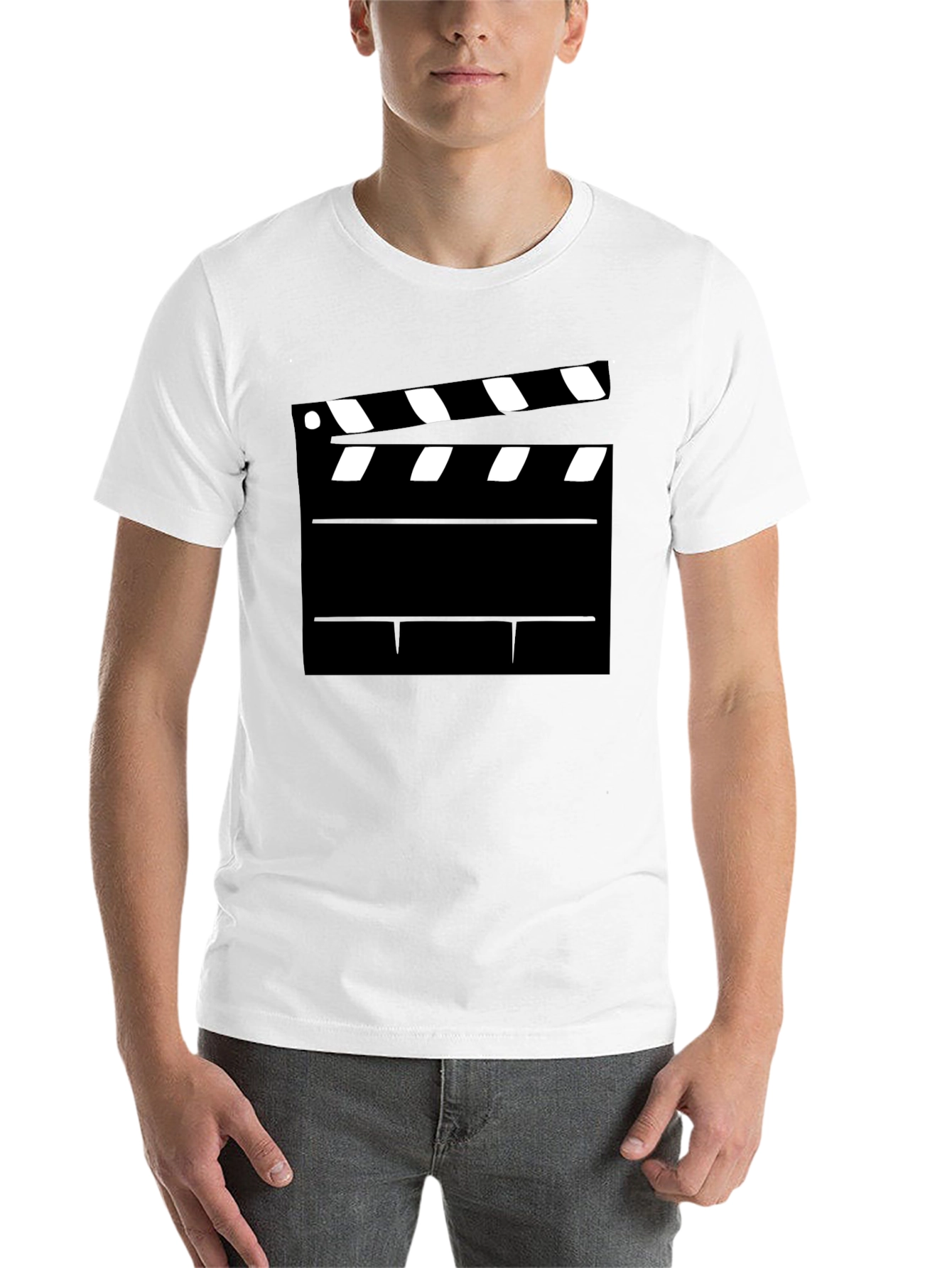 Black Movie Clapperboard Graphic T-Shirt - Film Lover Tee view 14