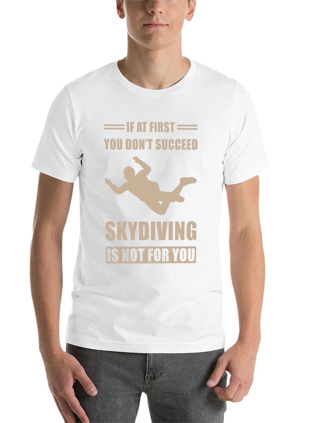 Black Skydiving Funny Graphic T-Shirt view 14
