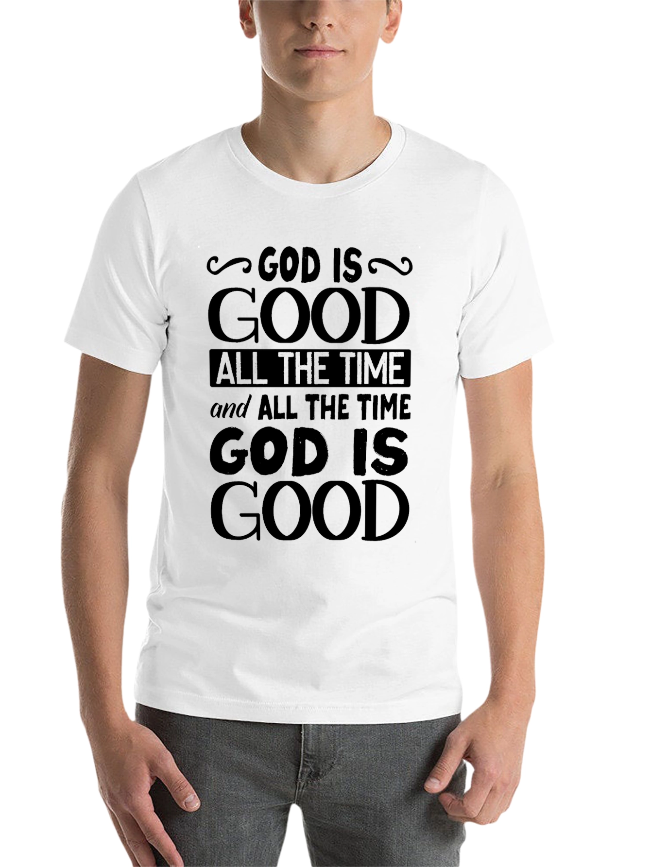 Black God Is Good Graphic Tee - Religious T-Shirt view 14
