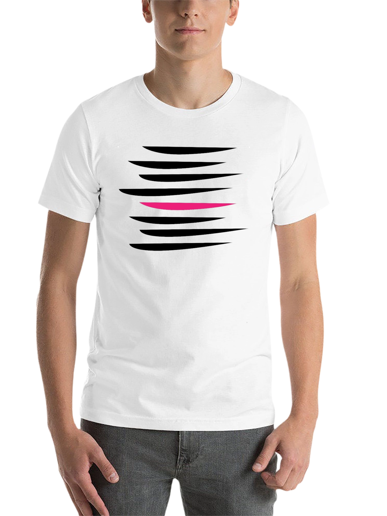 Black Abstract Graphic T-Shirt - Modern Men's Tee view 14