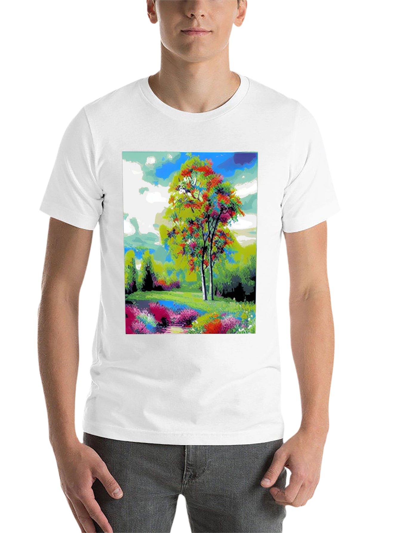 Black Nature Art T-Shirt view 14