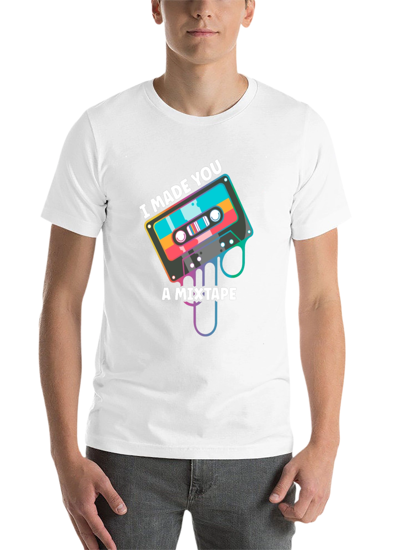 Black I Made You a Mixtape Graphic T-Shirt view 14
