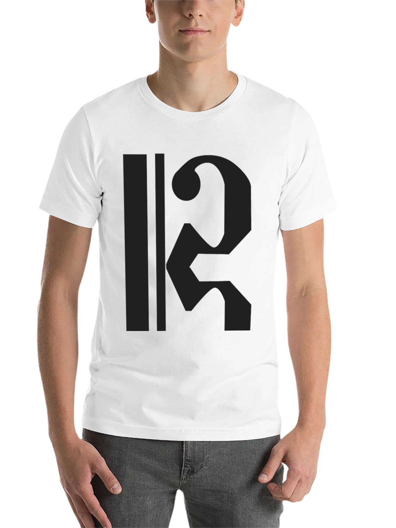 Black Abstract Graphic Print Tee - Black view 14