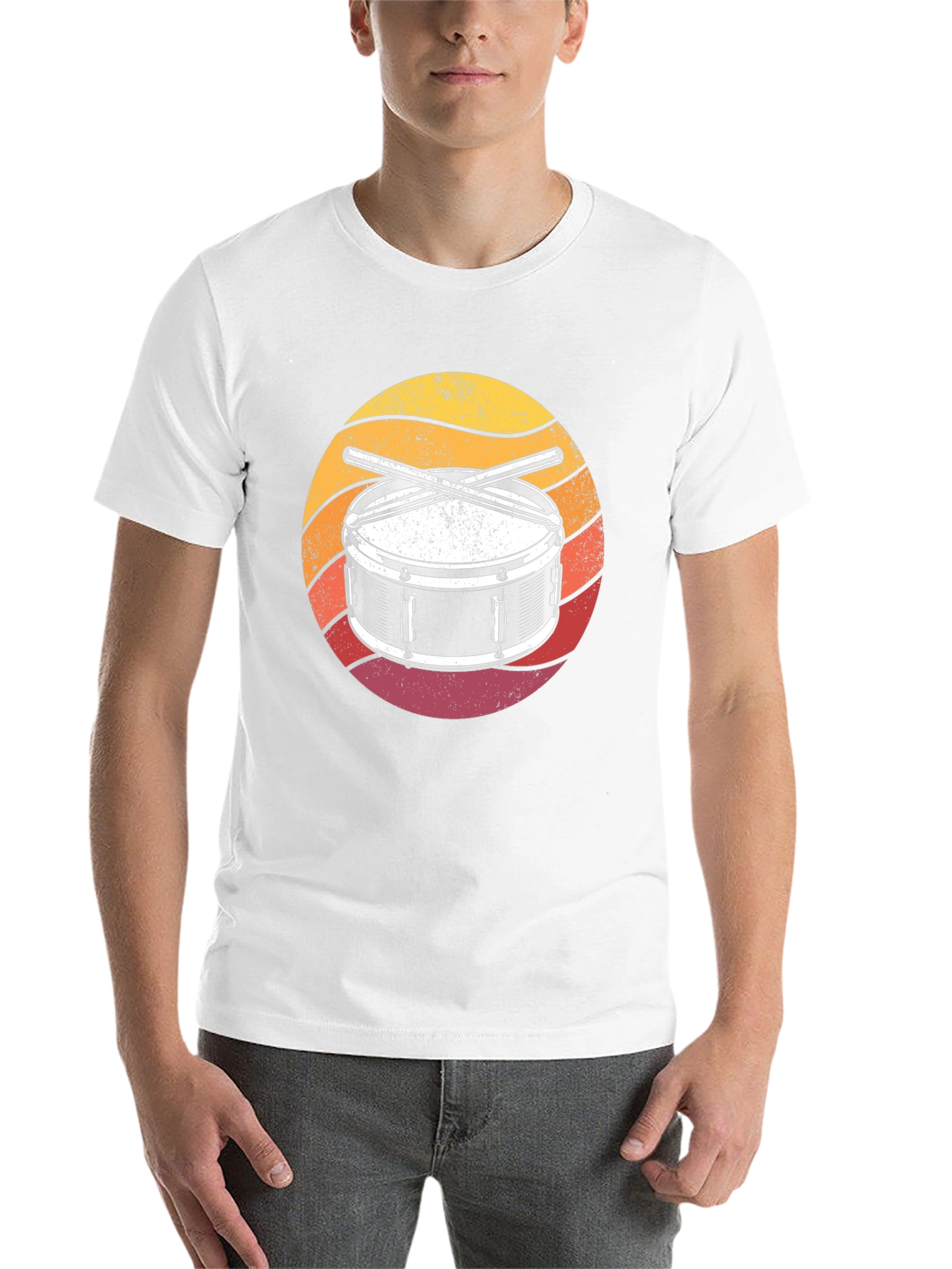 Black Drum Kit Sunset Graphic T-Shirt view 14