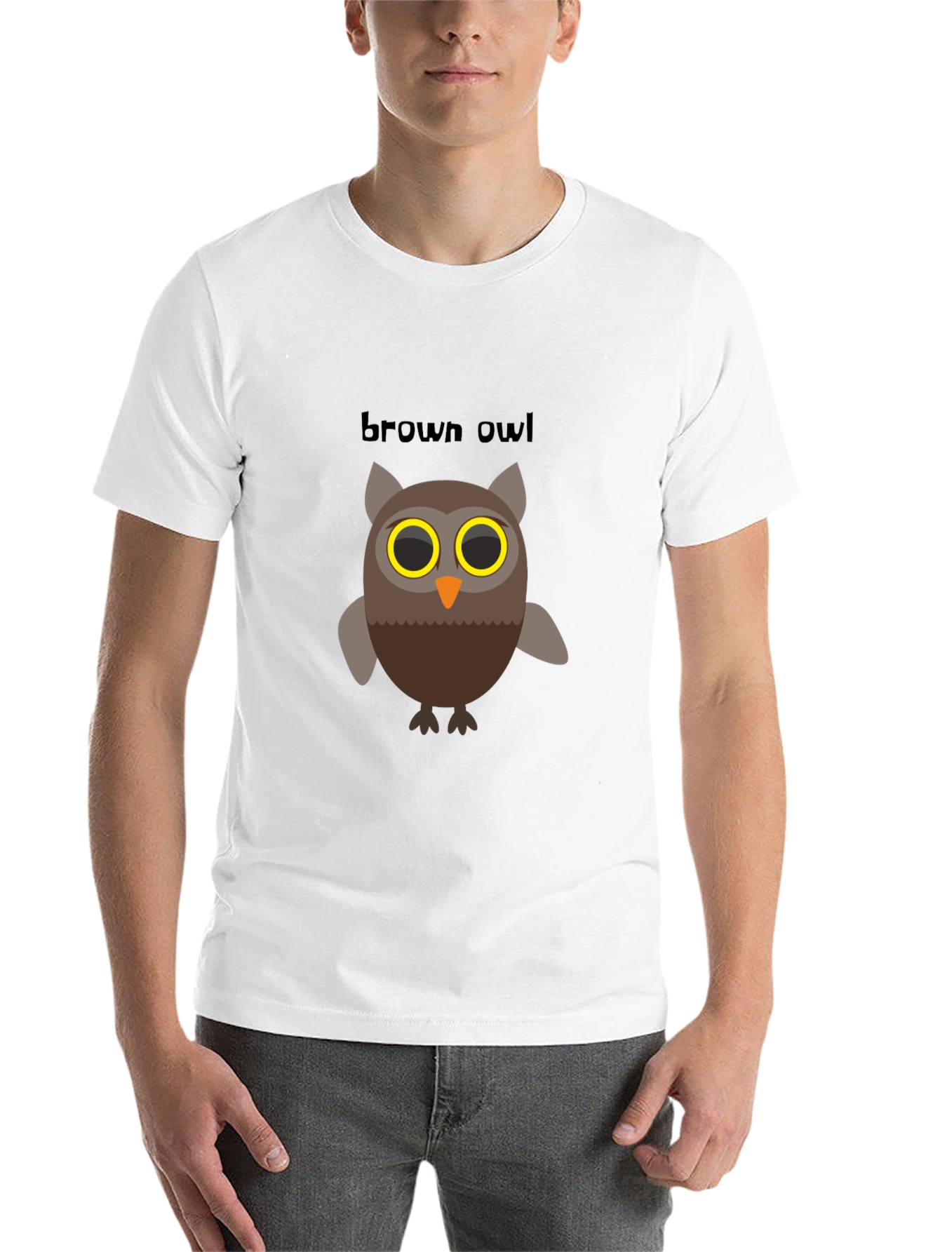 Black Brown Owl Graphic Tee - Men's Black T-Shirt view 14