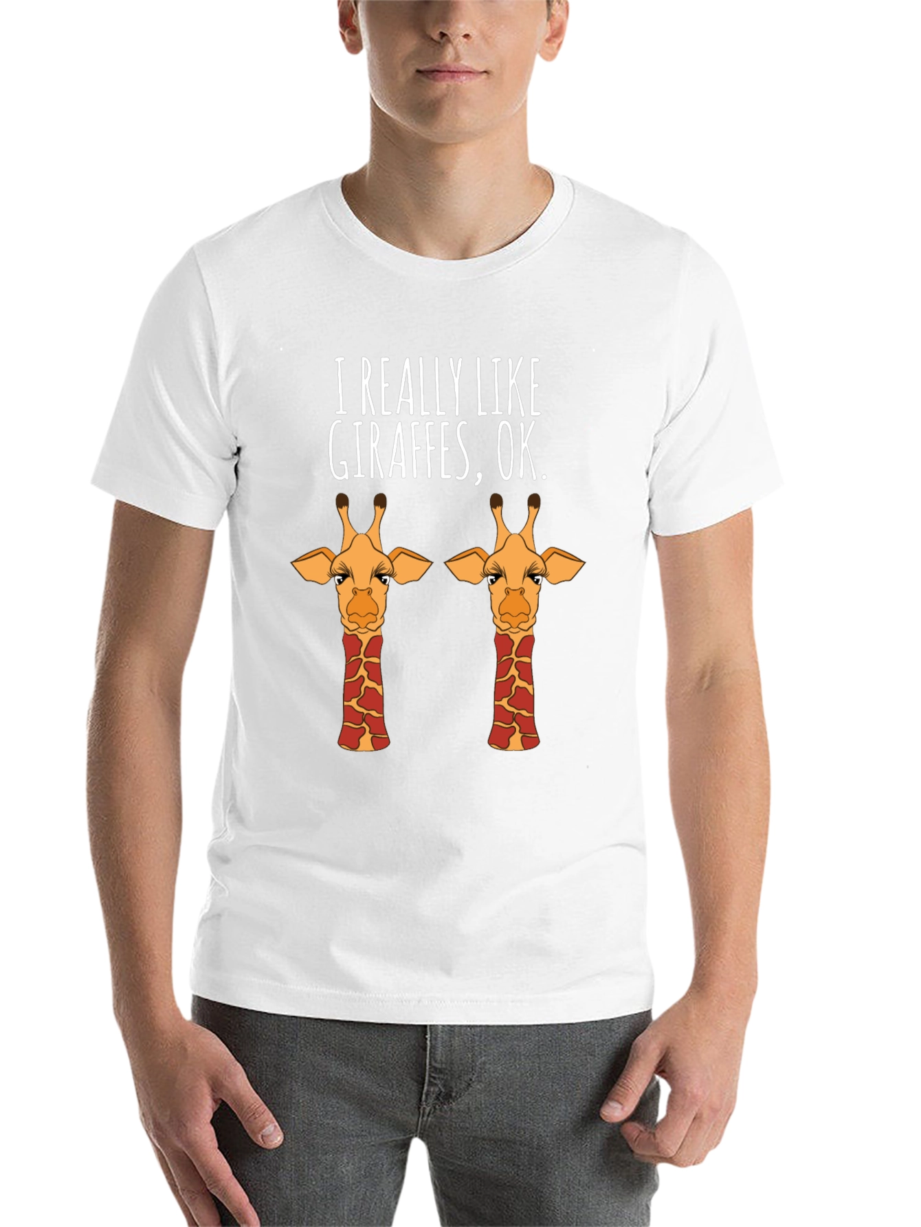 Black I Really Like Giraffes T-Shirt view 14