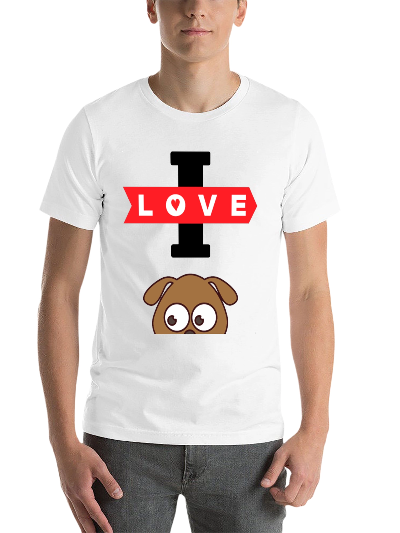 Black I Love Dogs Graphic T-Shirt view 14
