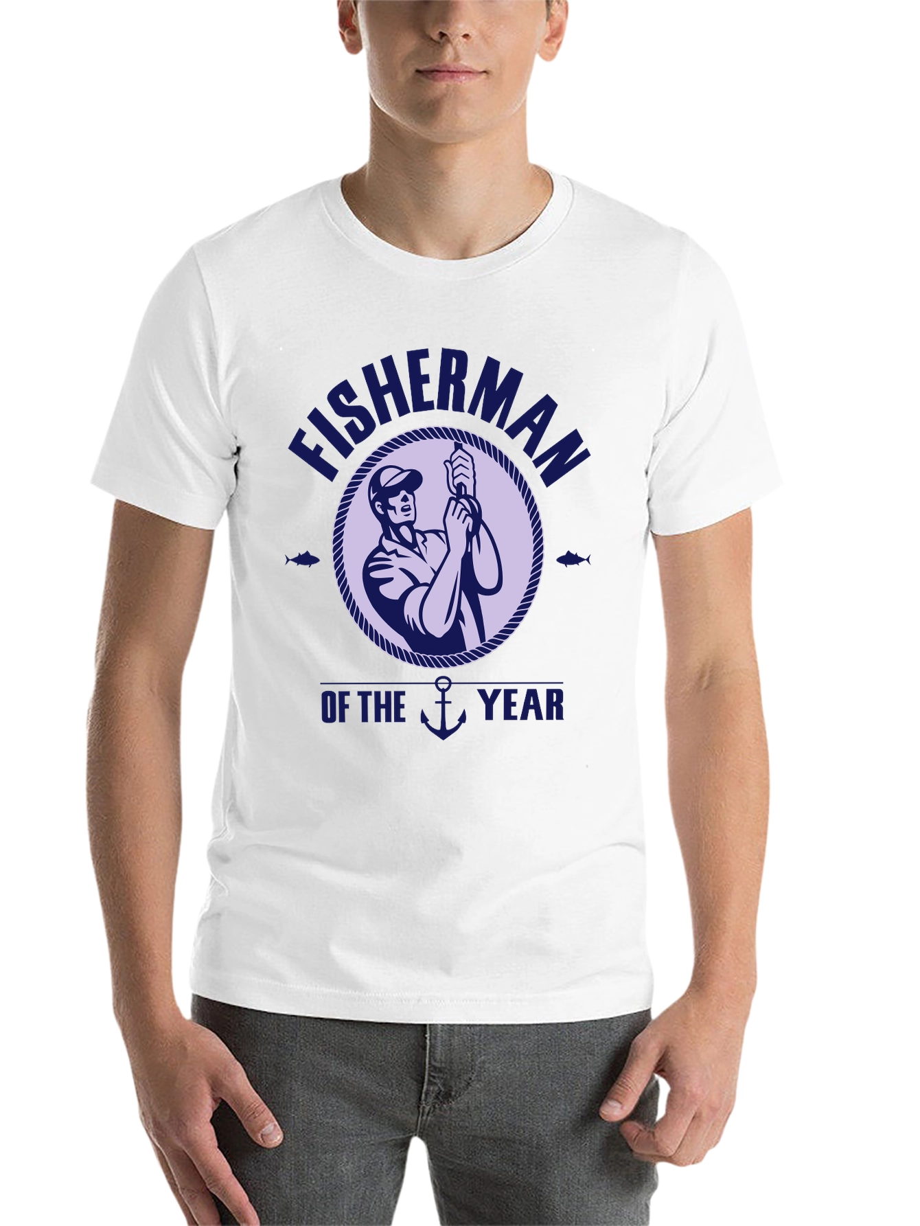 Fisherman of the Year Graphic T-Shirt - Black - 14