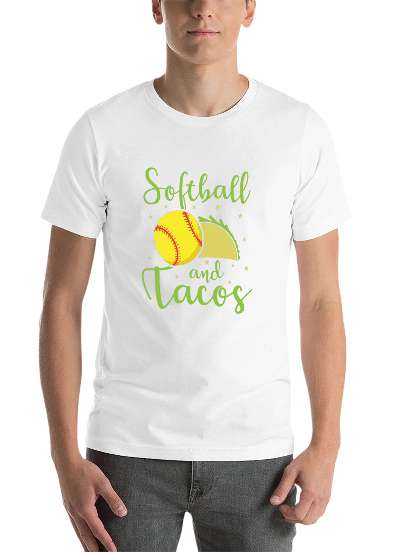 Black Softball and Tacos Black T-Shirt view 14