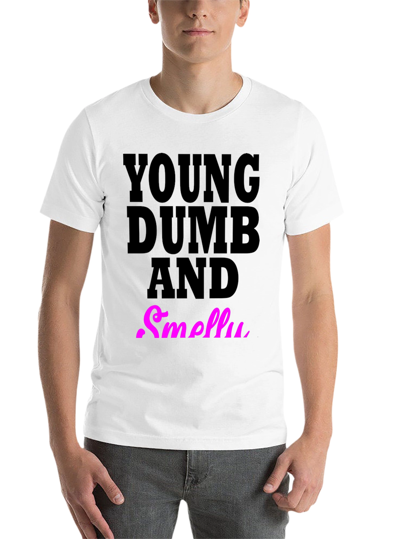 Black Young Dumb And Smelly T-Shirt view 14