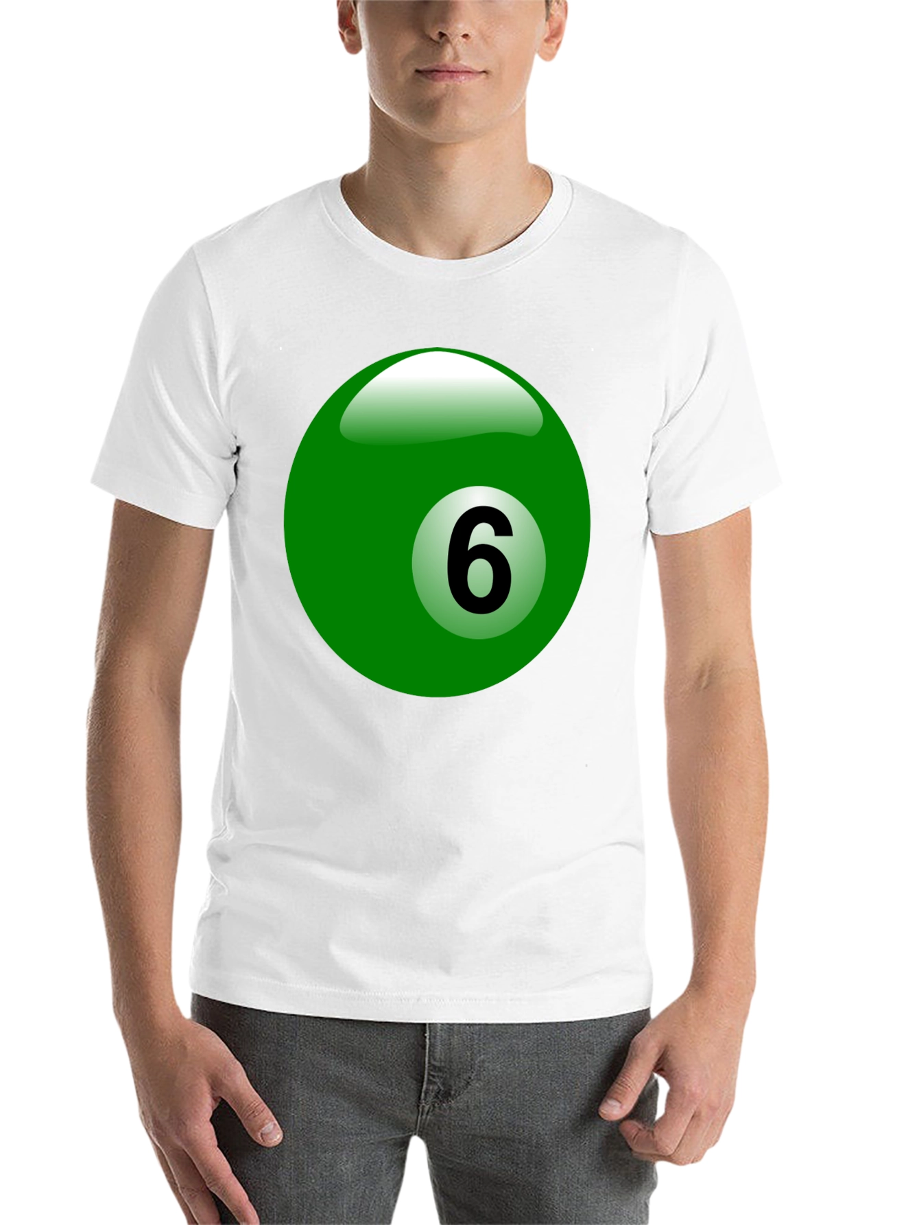 Lucky Number 6 Billiard Ball Graphic Tee - 14