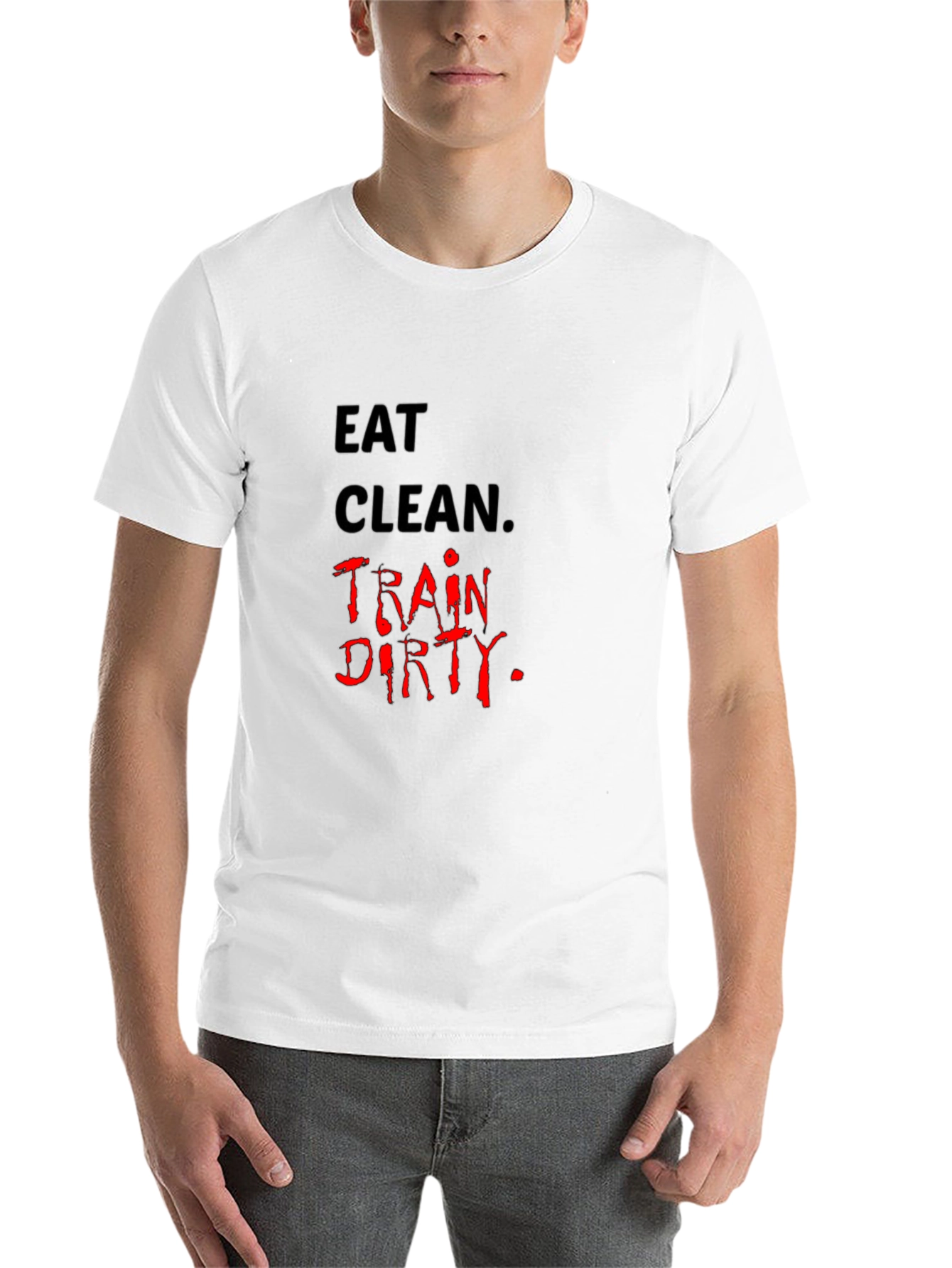 Black Eat Clean, Train Dirty Black Graphic Tee view 14