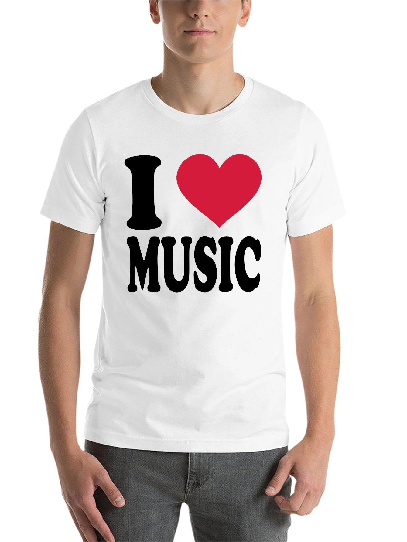 Black I Heart Music Black T-Shirt view 14