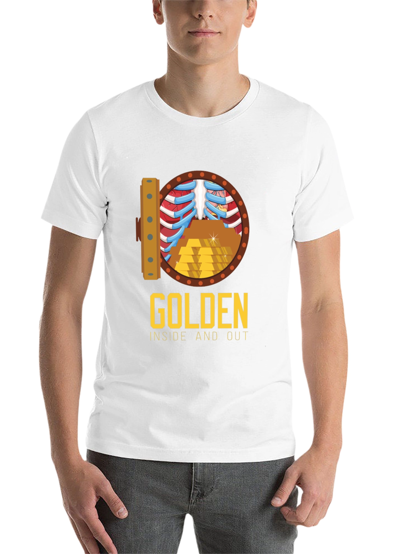 Black Golden Inside & Out Graphic Tee - Bold Style view 14