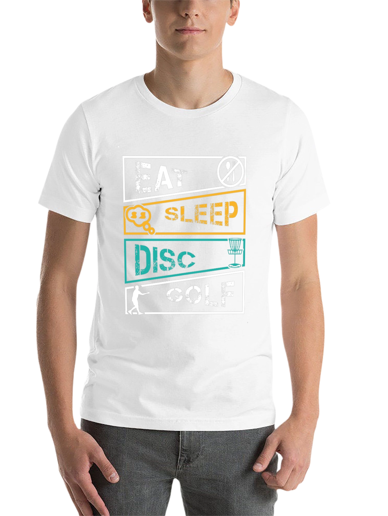 Black Eat Sleep Disc Golf T-Shirt view 14
