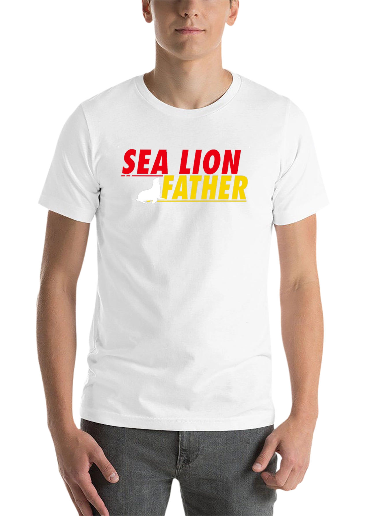 Black Sea Lion Father Graphic T-Shirt view 14