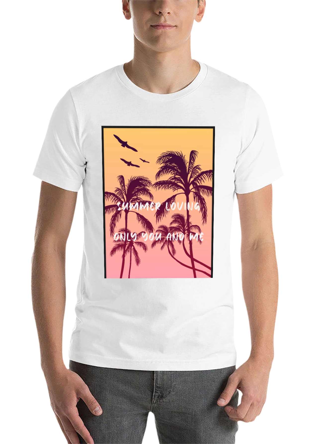 Black Summer Loving Palm Tree Graphic Tee view 14