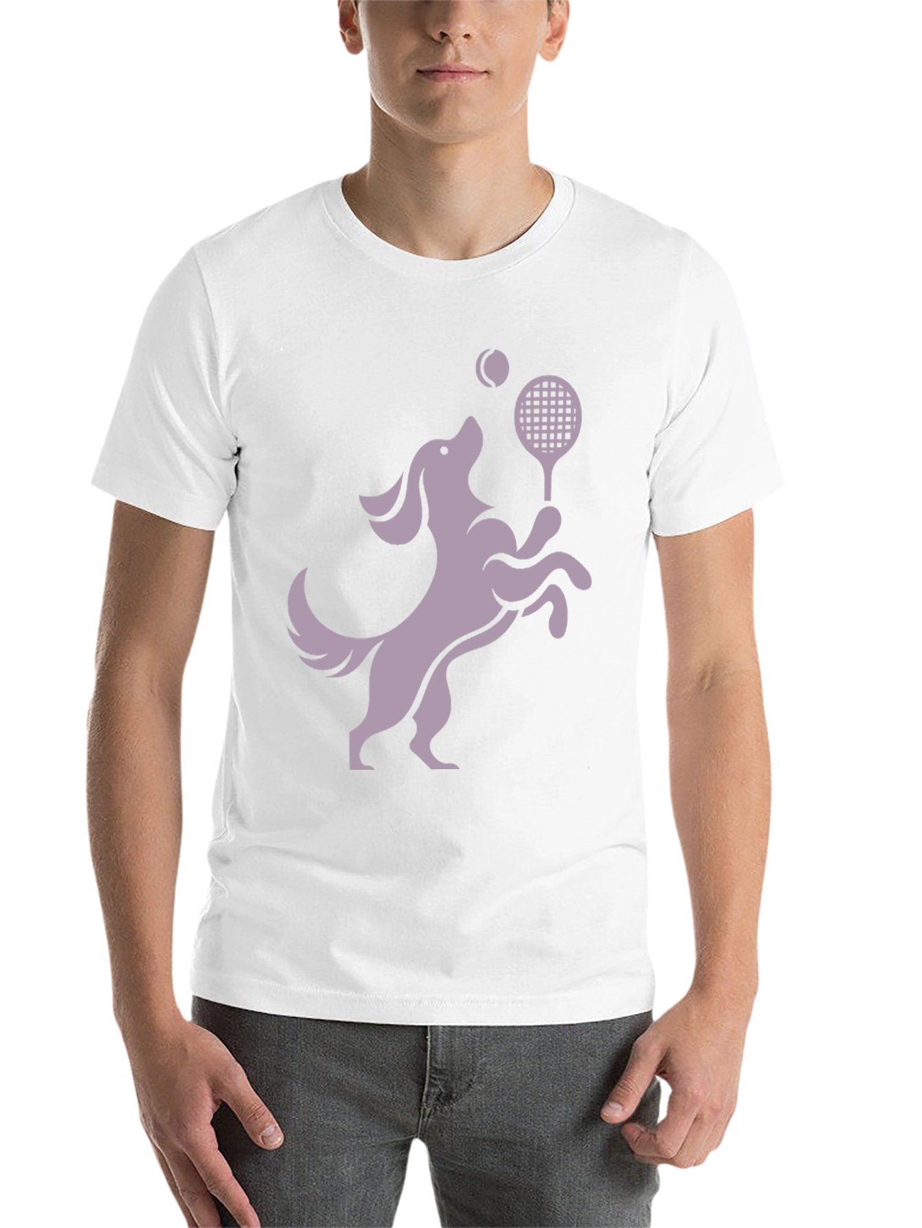 Black Dog Playing Tennis Black Graphic Tee view 14