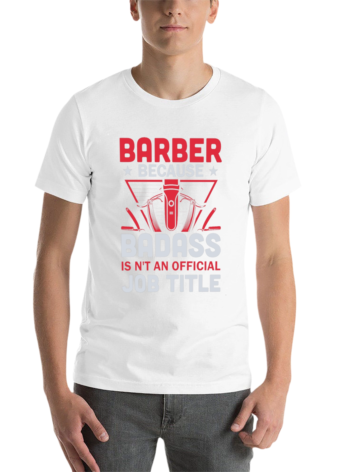 Black Barber Badass Graphic T-Shirt - Funny Barber Gift view 14