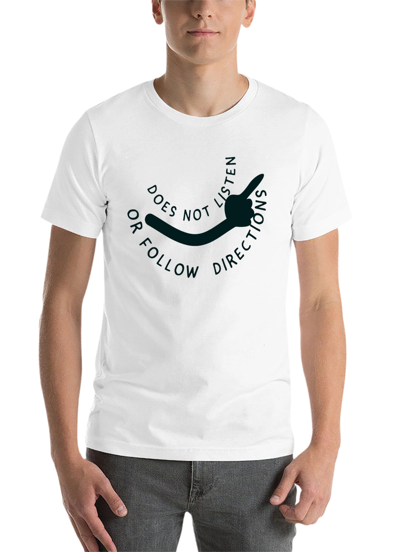 Black Does Not Follow Directions Graphic Tee view 14
