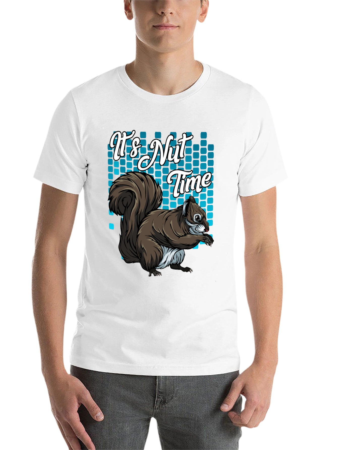 Black It's Nut Time Squirrel Graphic T-Shirt view 14