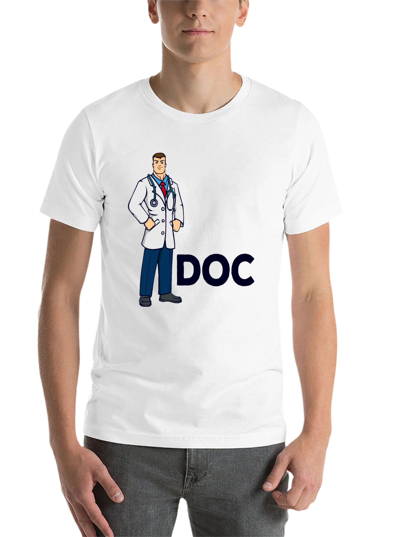 Black Doctor Cartoon Graphic T-Shirt view 14