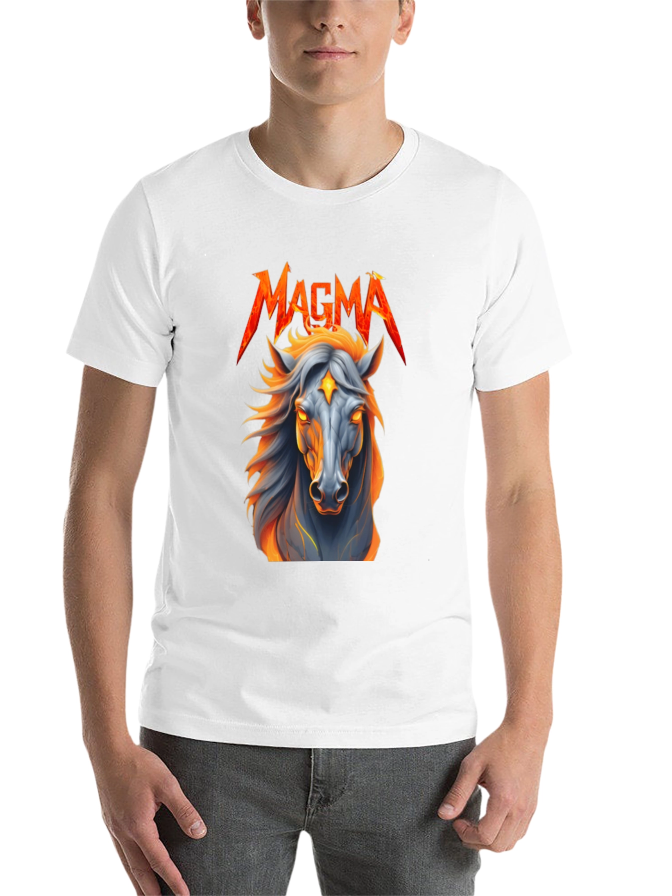 Black Magma Horse Graphic T-Shirt view 14