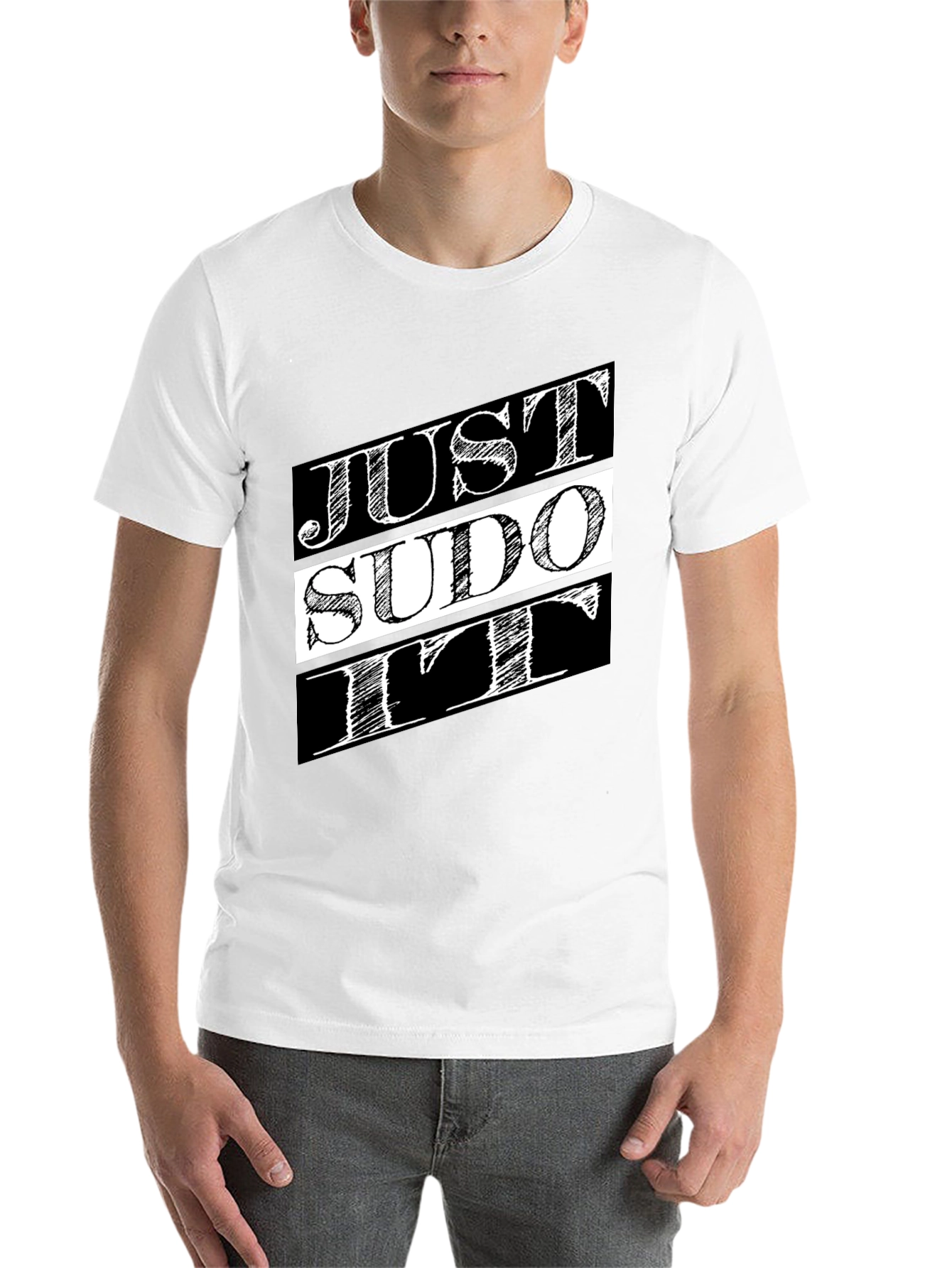 Just Sudo It T-Shirt - Black Graphic Tee for Programmers & Techies - 14