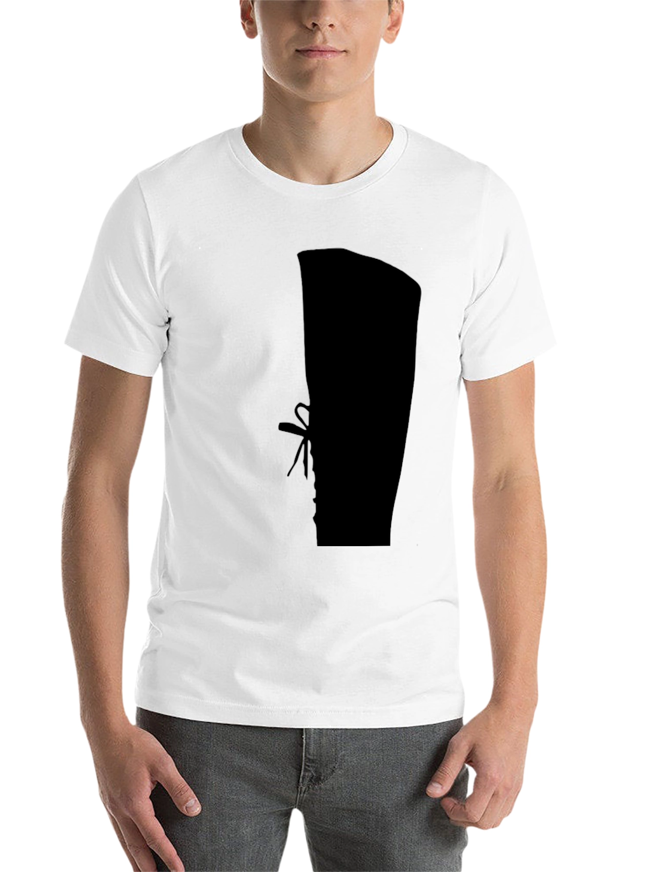 Black Silhouette Boot Print Black T-Shirt view 14