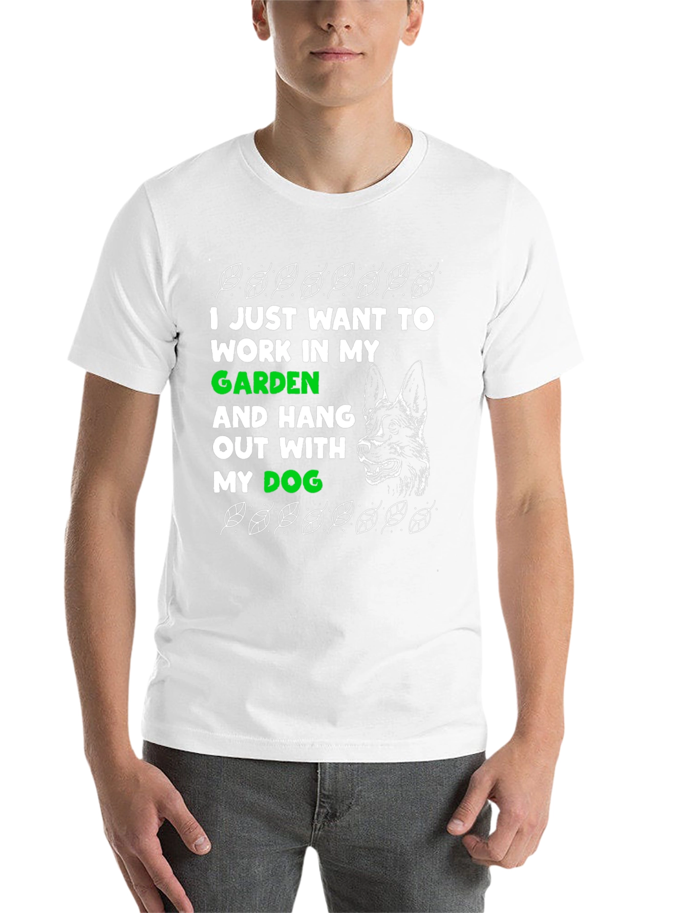 Black Work In My Garden & Hang Out With My Dog T-Shirt view 14