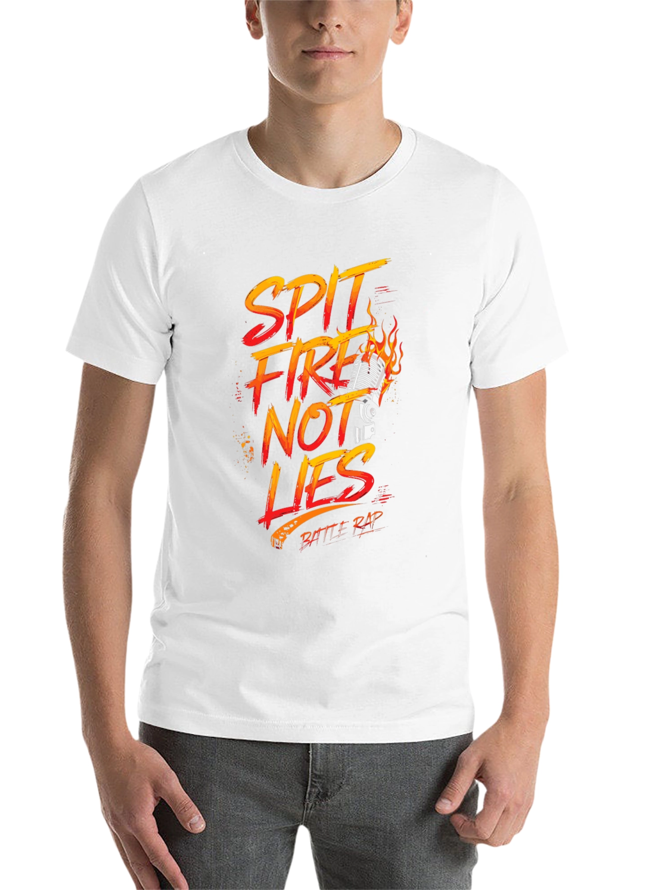 Black Spit Fire Not Lies Battle Rap T-Shirt view 14