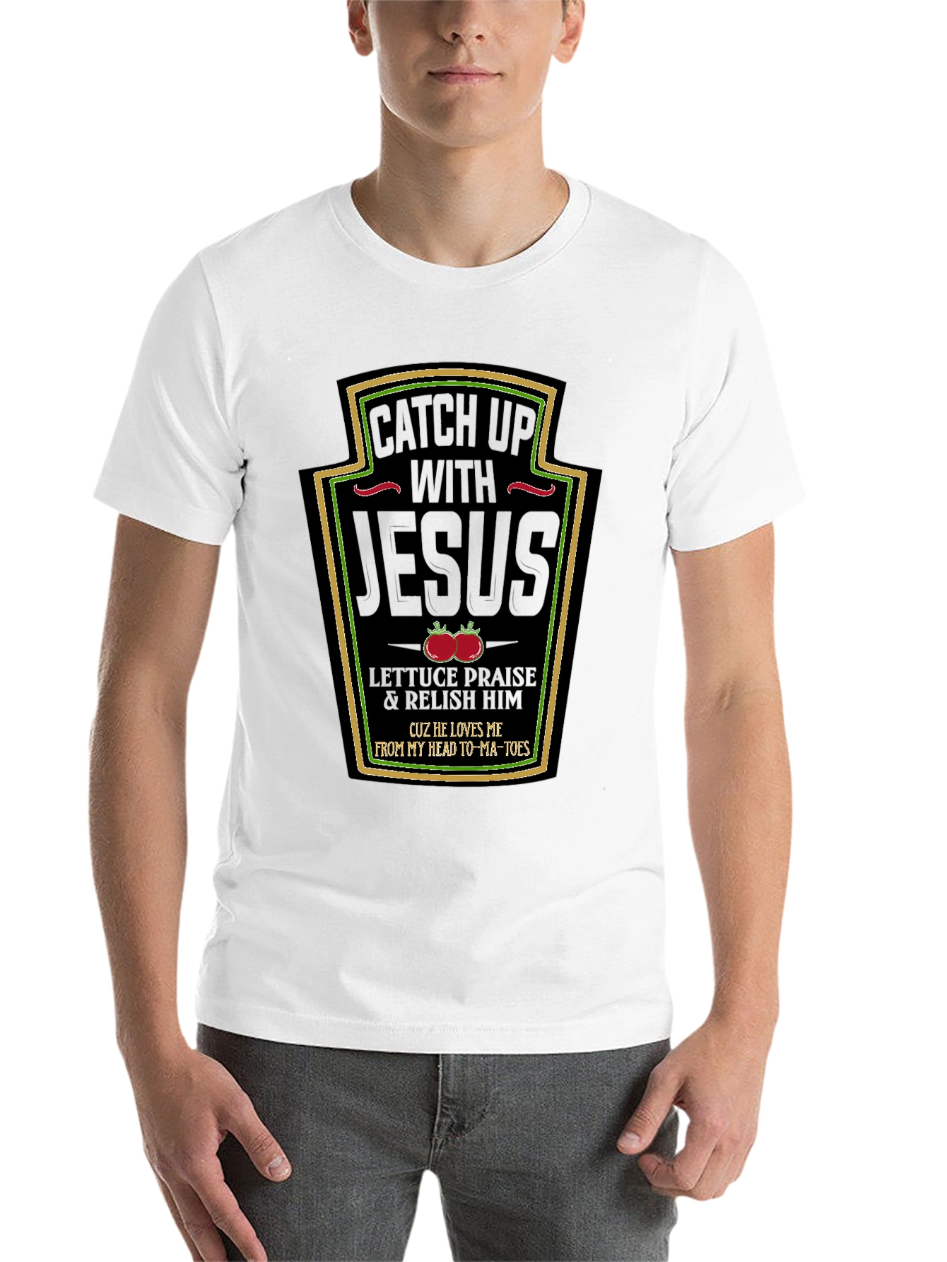 Black Catch Up with Jesus Black T-Shirt view 14
