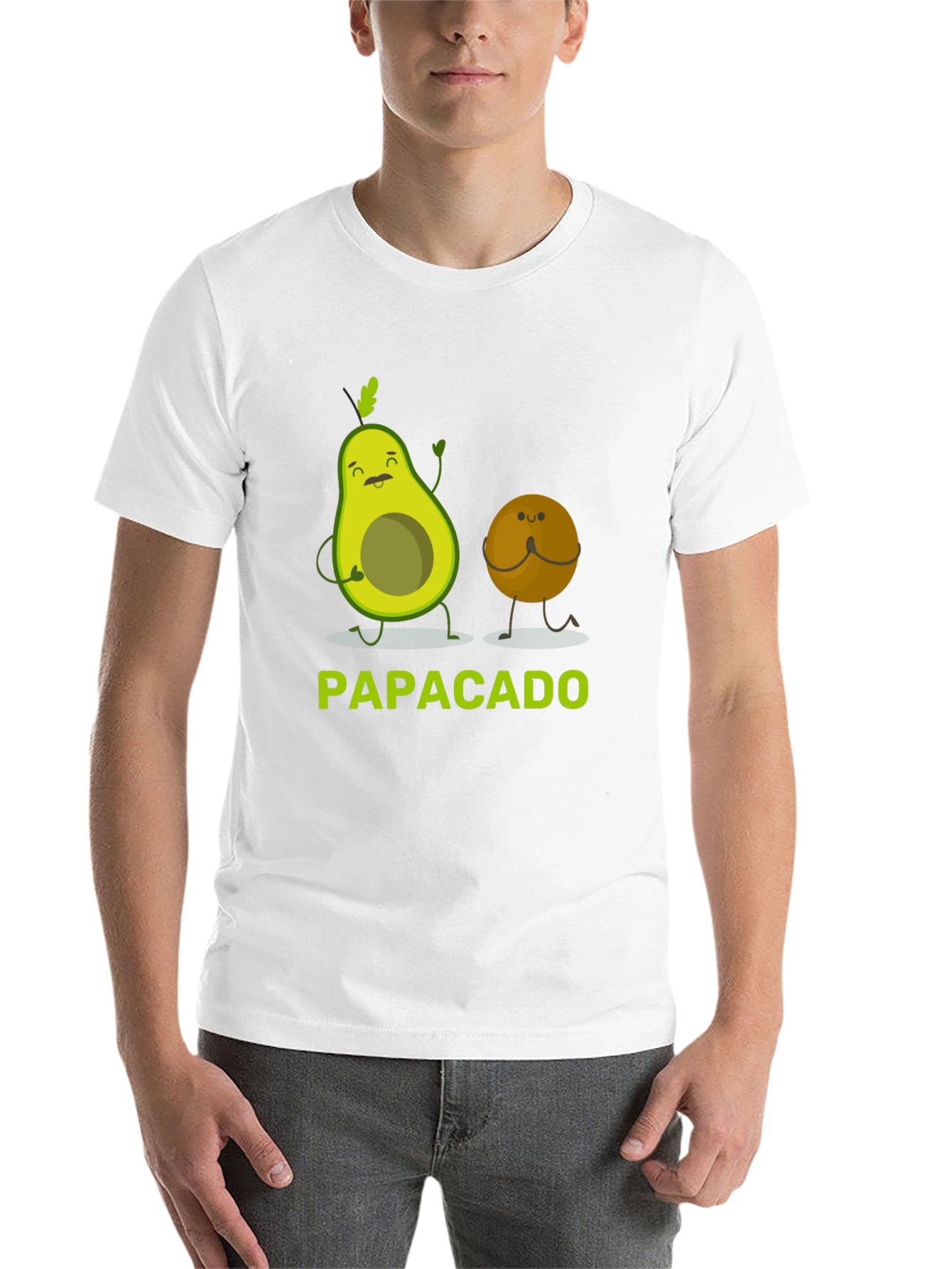 Black Papacado Funny Avocado Dad T-Shirt view 14