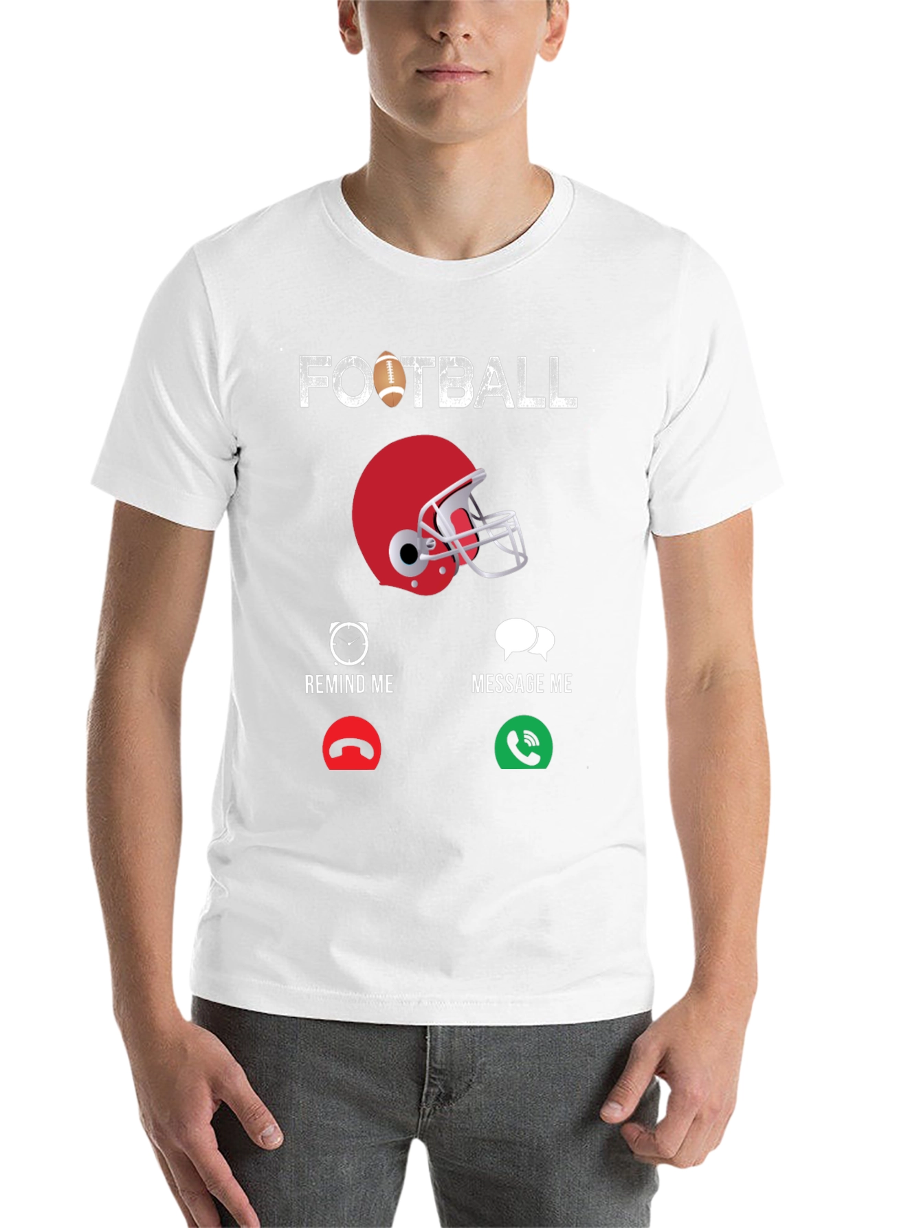 Black Football Calling T-Shirt view 14